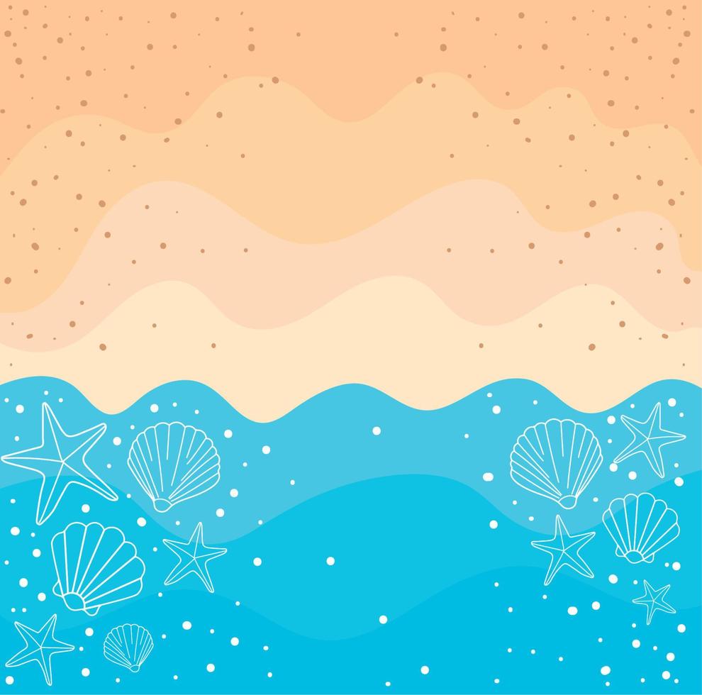 beach poster illustration vector