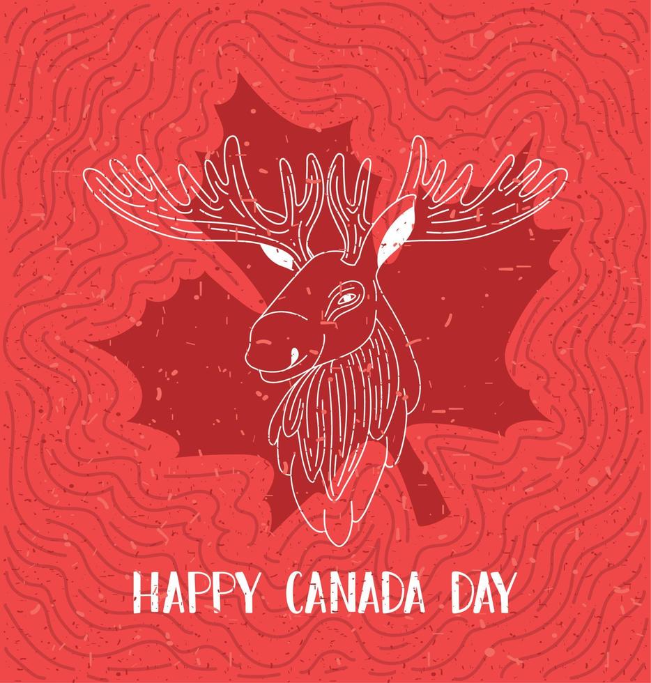 happy canada day poster vector