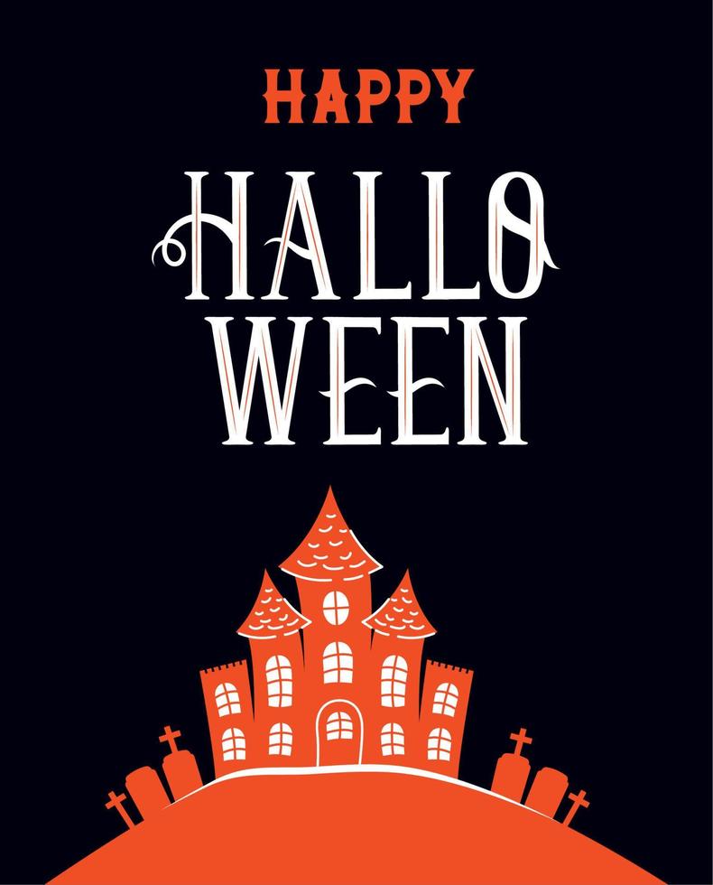 happy halloween card vector