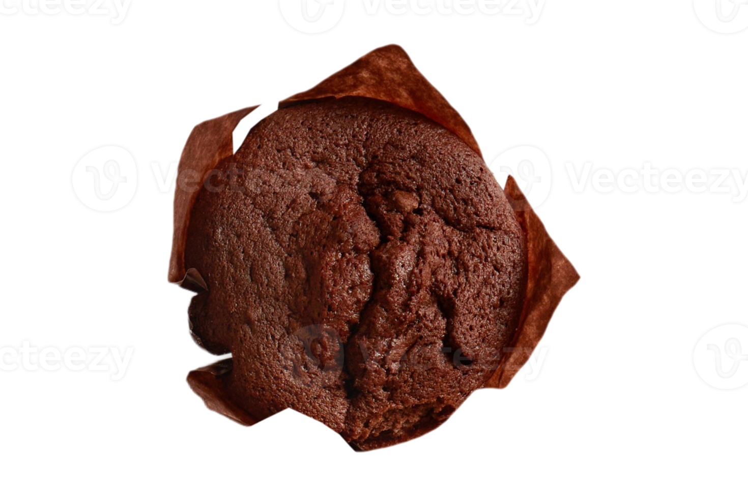 Chocolate cupcake isolated on a transparent background png