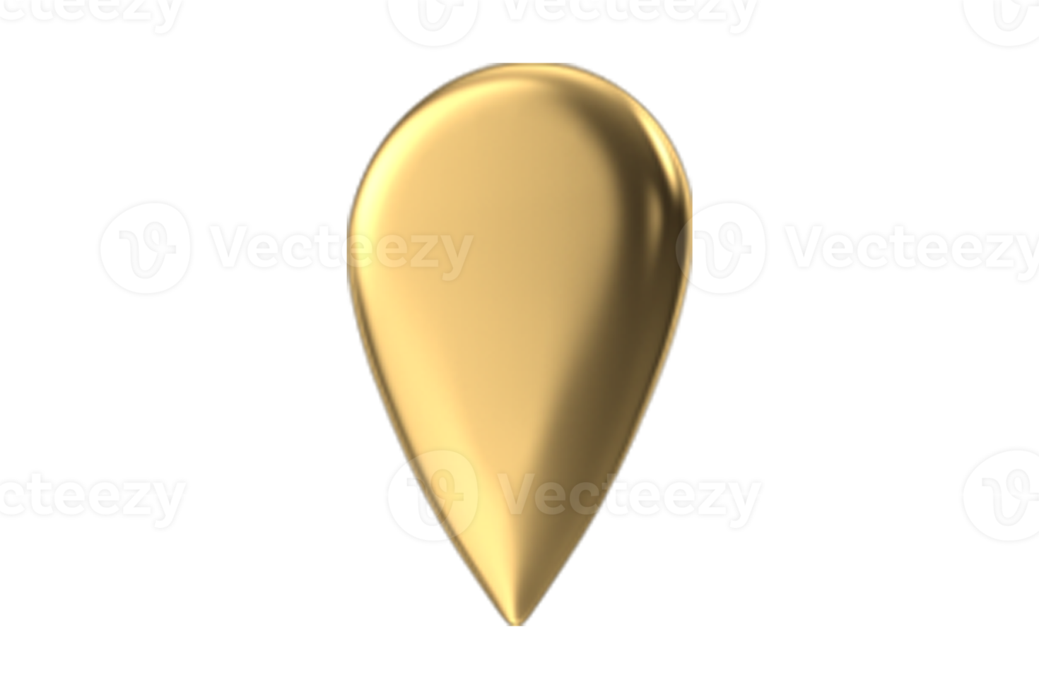 Golden pin isolated on a transparent background png