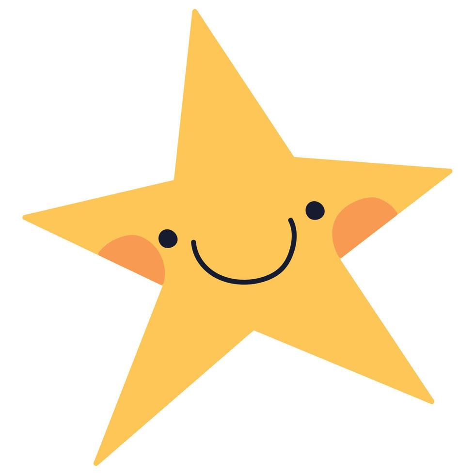 smiling star design vector