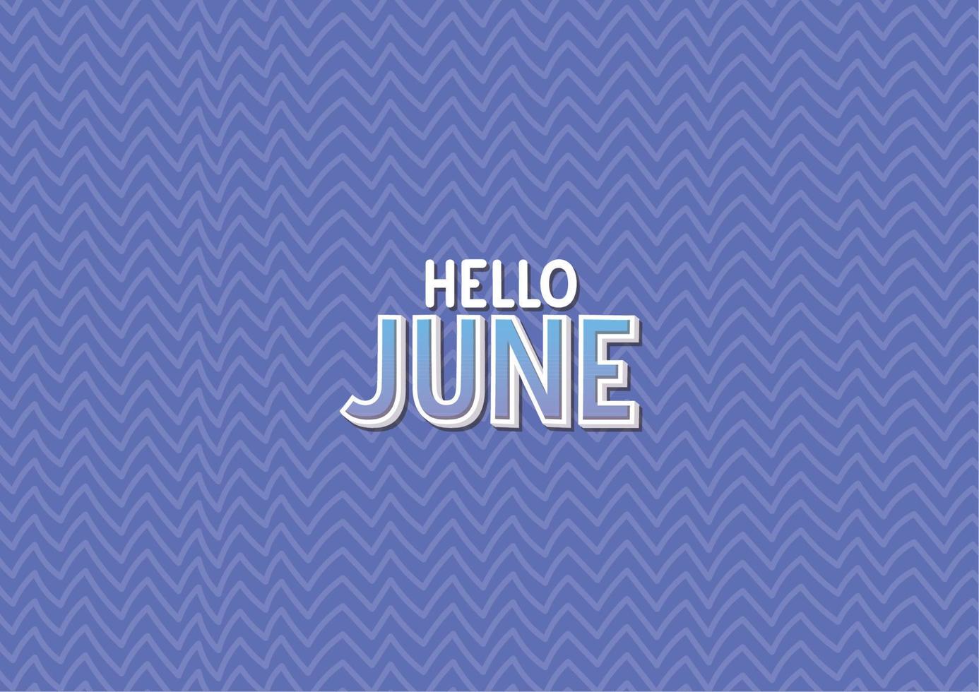 póster de Hola junio vector