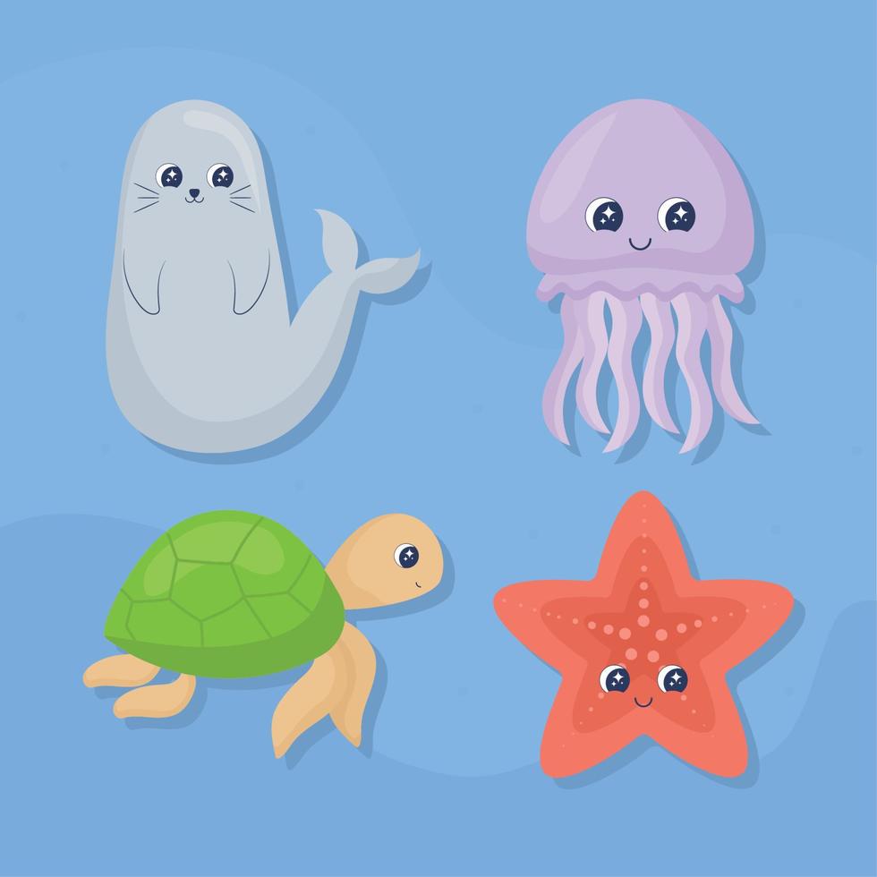 sea life animals vector