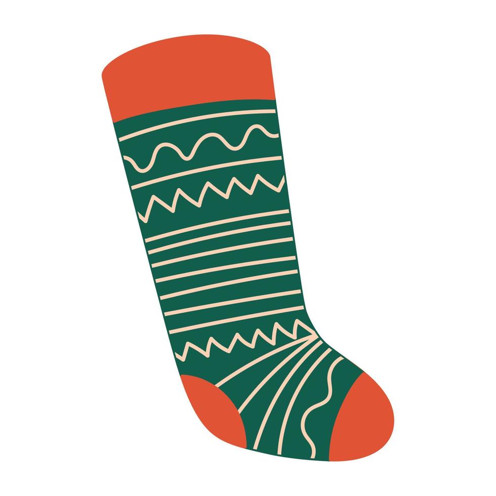 Navidad calcetín diseño vector