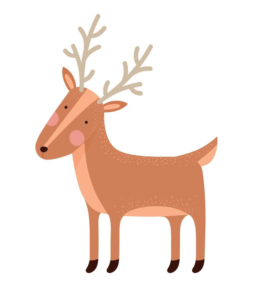 colored reindeer design vector