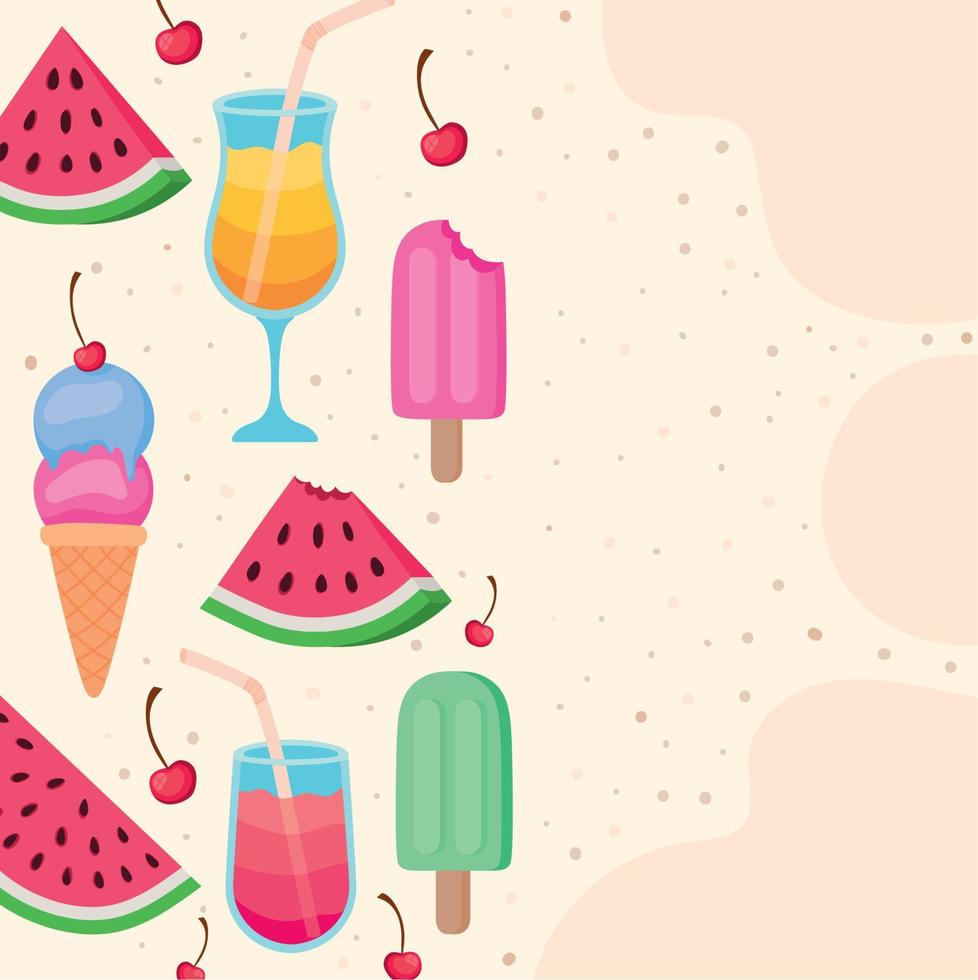 items of summer vector