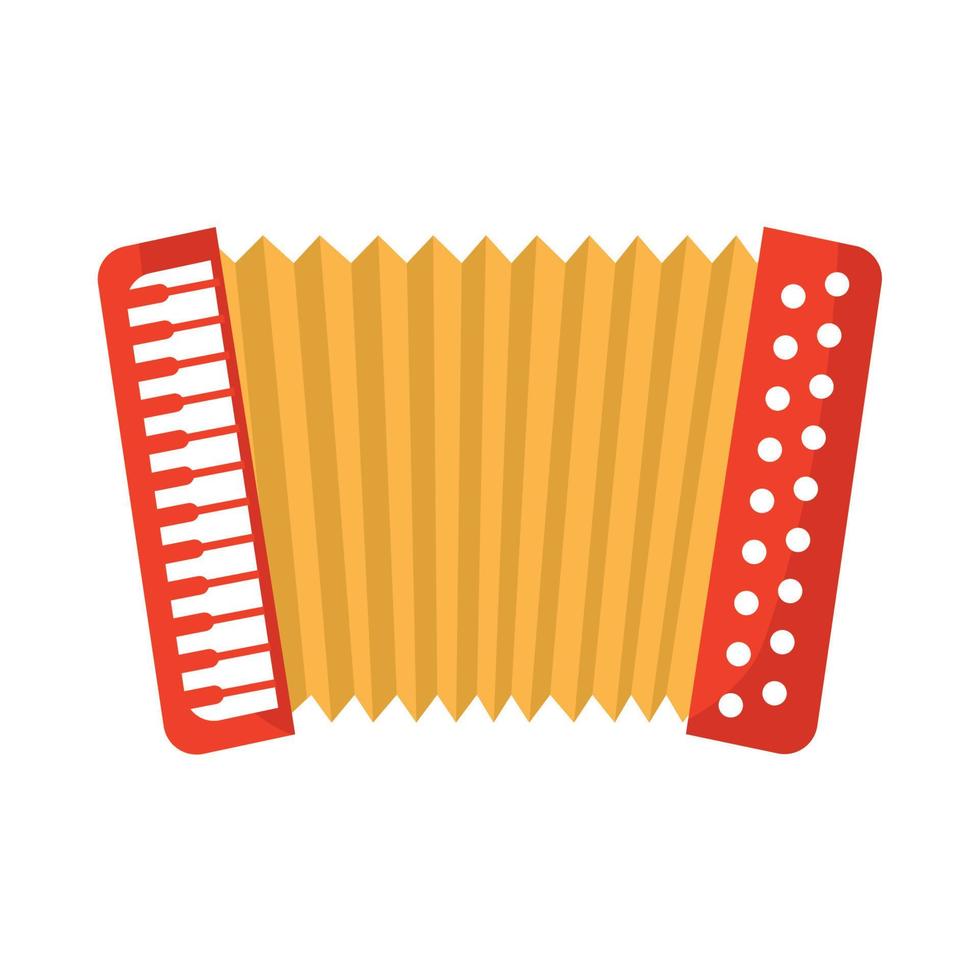 red accordion design vector