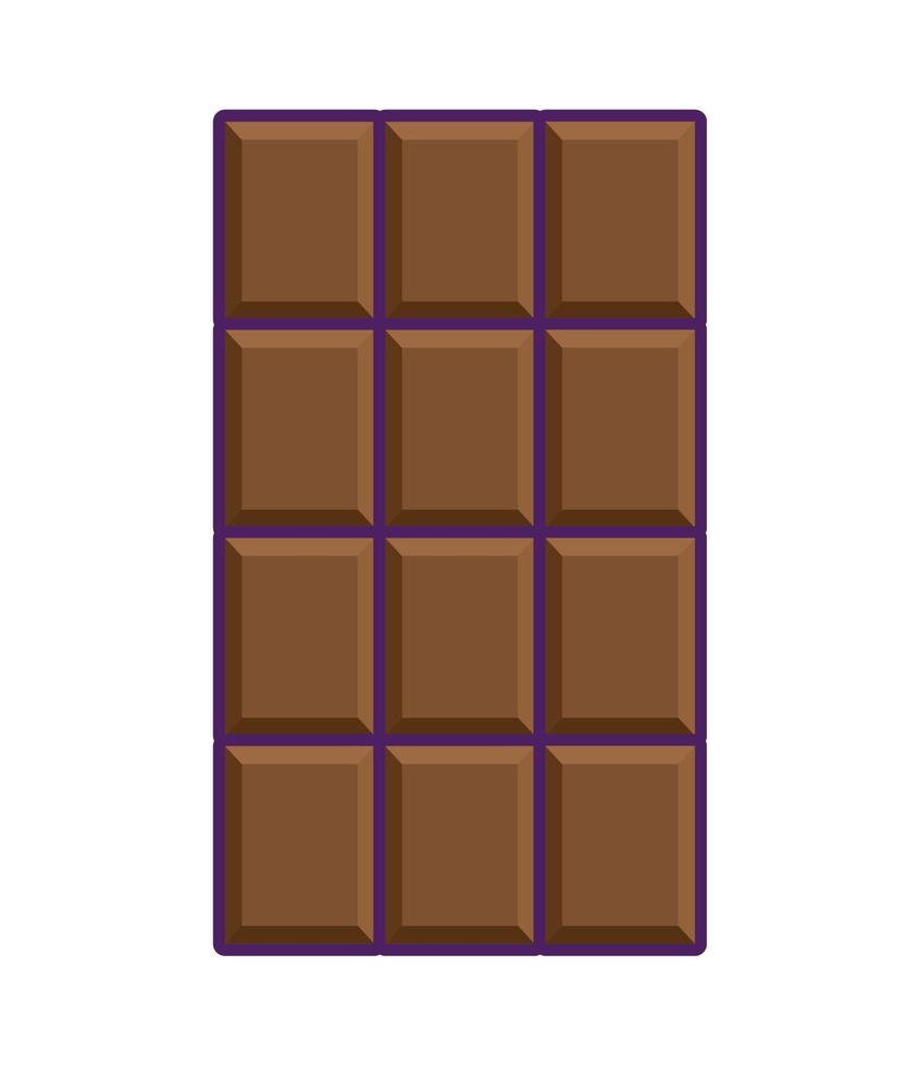 barra de chocolate negro vector