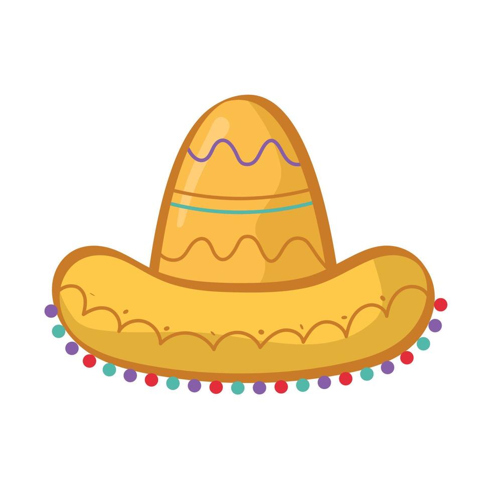 mexican sombrero illustration vector