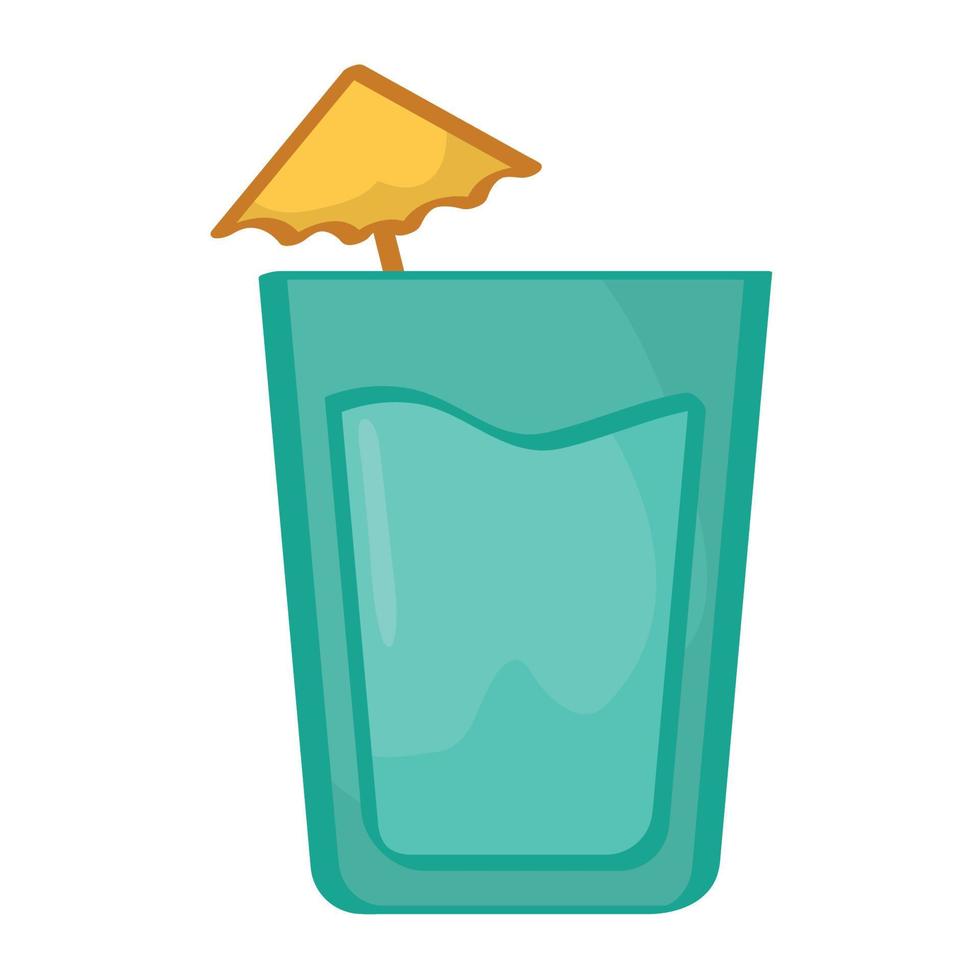 glass with umbrella vector