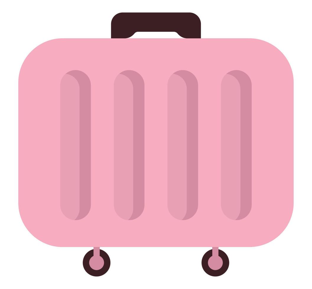 pink trolley case vector