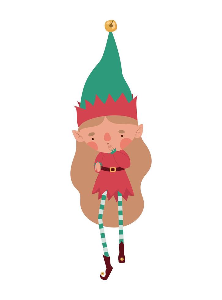 colored elf woman image vector