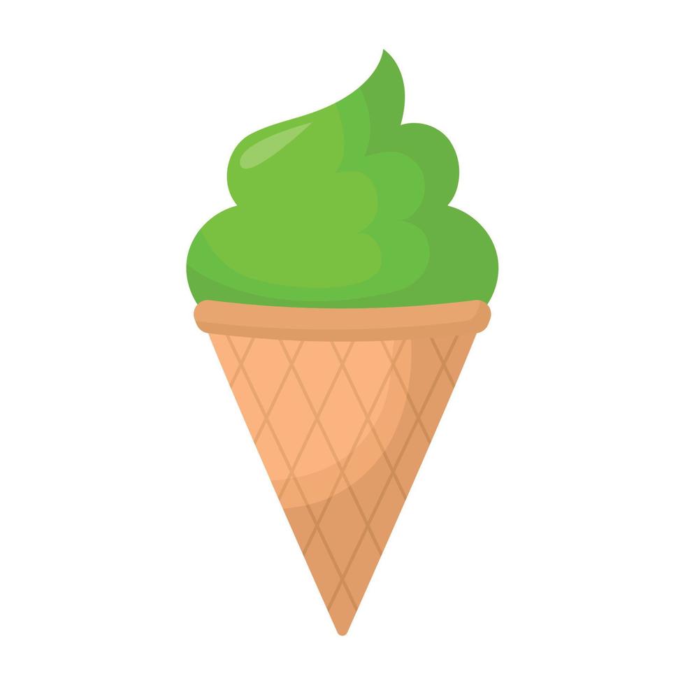matcha ice cream vector