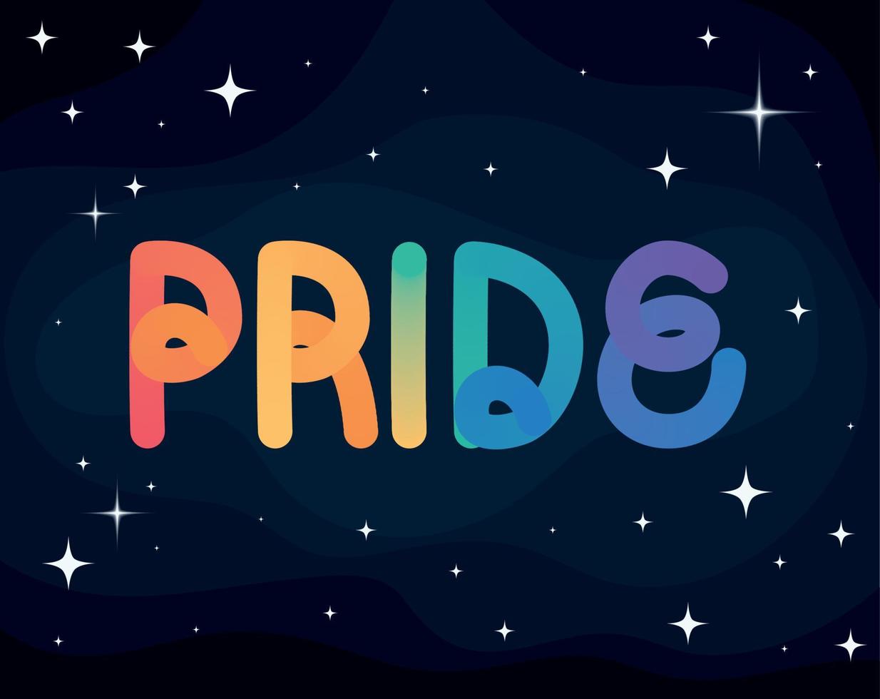 card of pride lettering vector