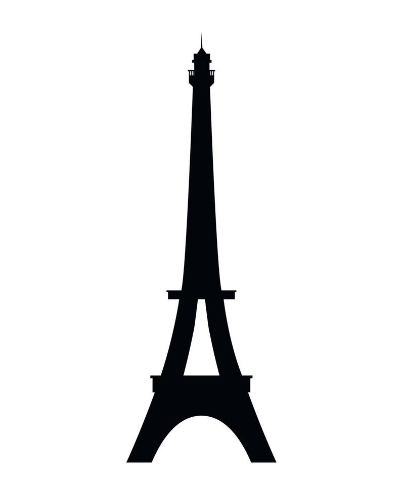 black eiffel tower vector