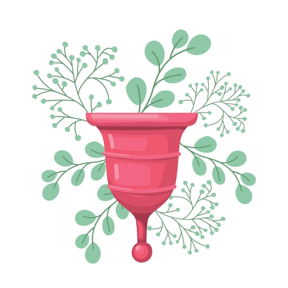menstrual cup illustration vector
