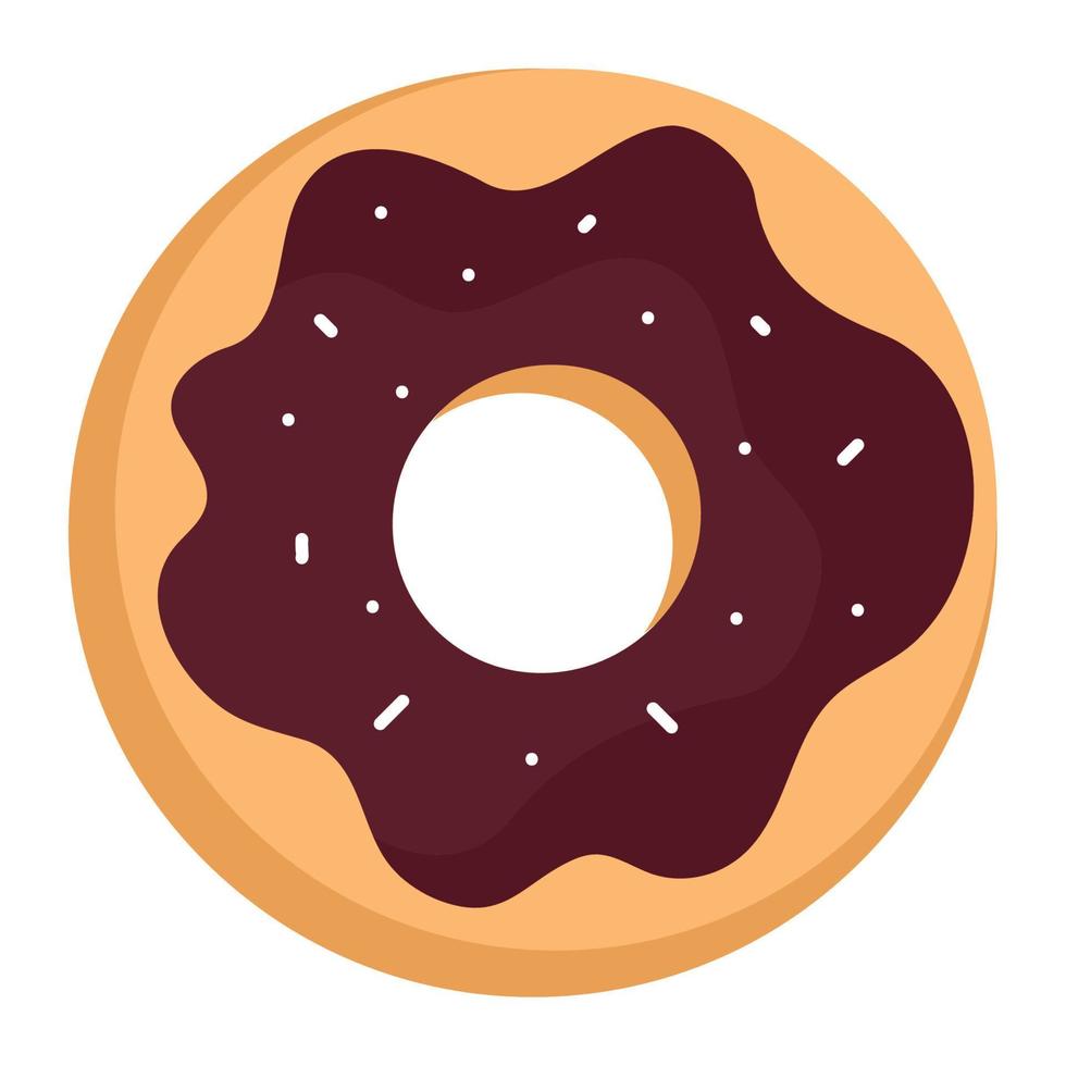 chocolate donut illustration vector