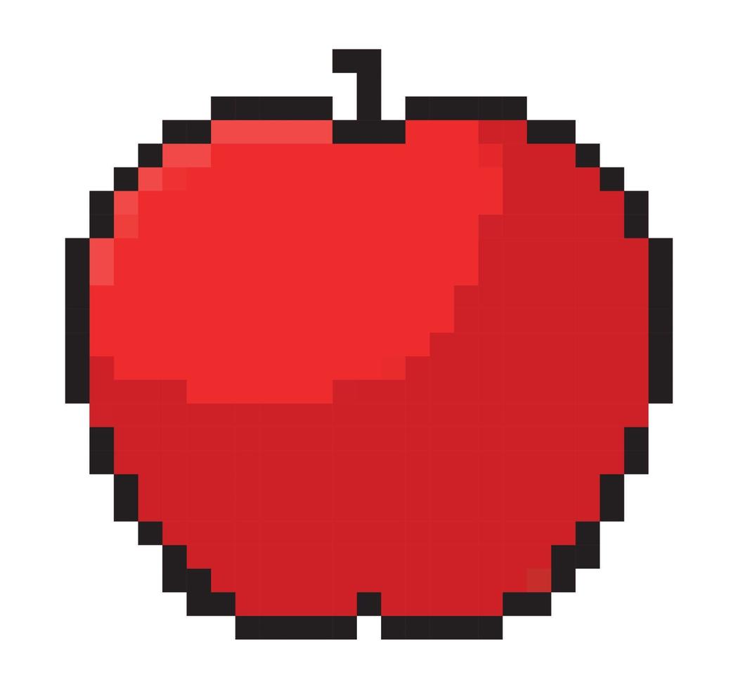 pixelated apple design vector