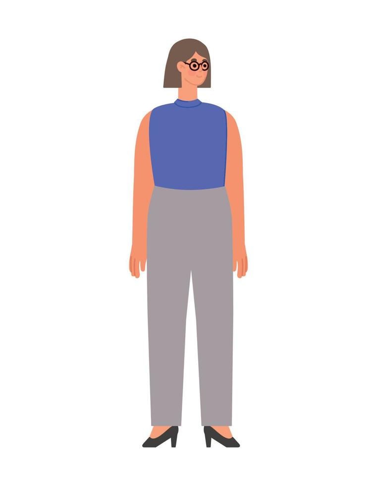 glad businesswoman vector