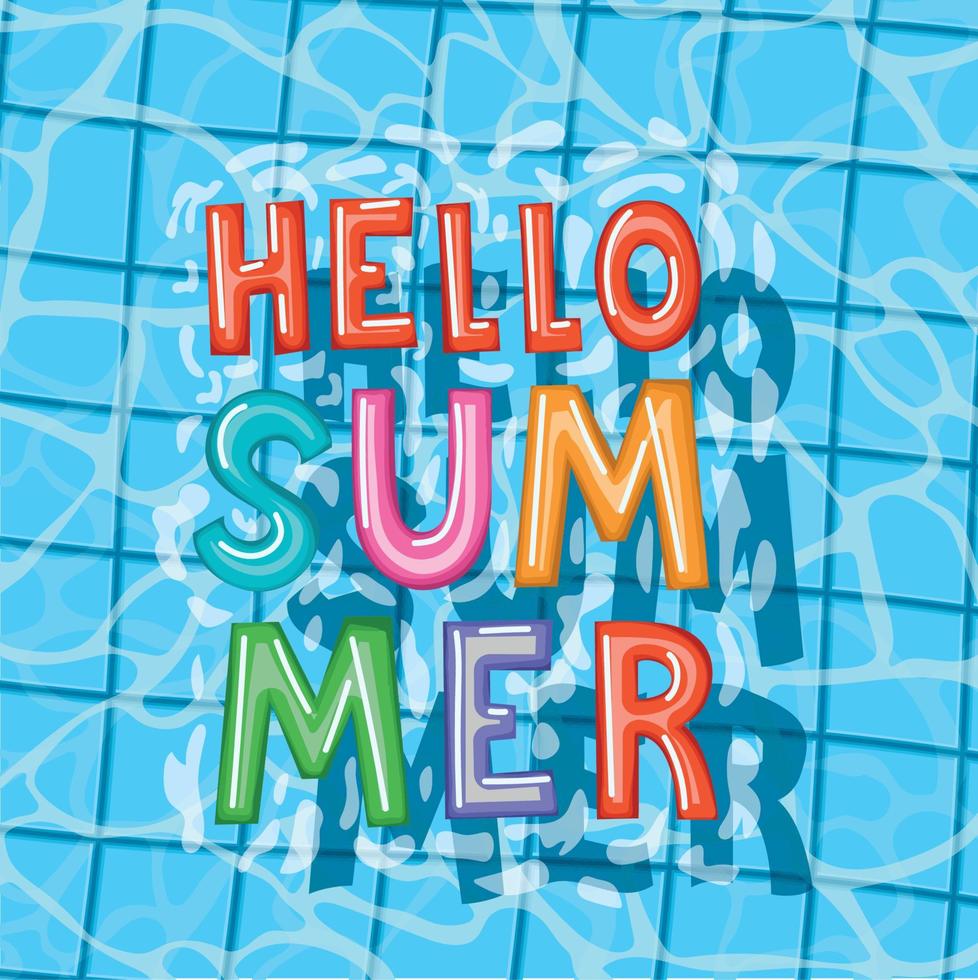 summer cartel on a pool vector