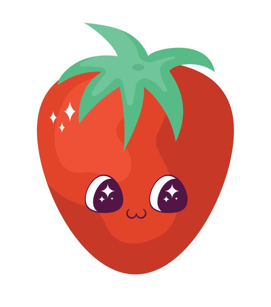 kawaii strawberry design vector