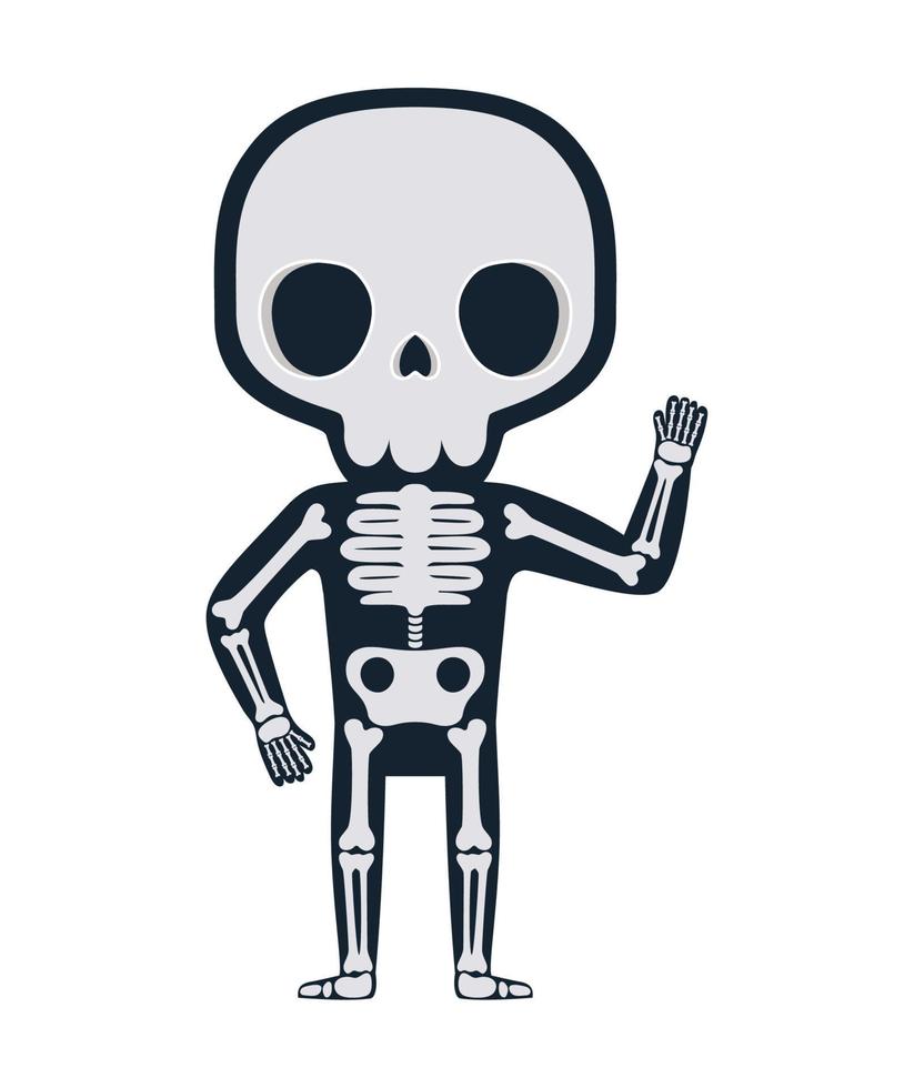 halloween skeleton illustration vector