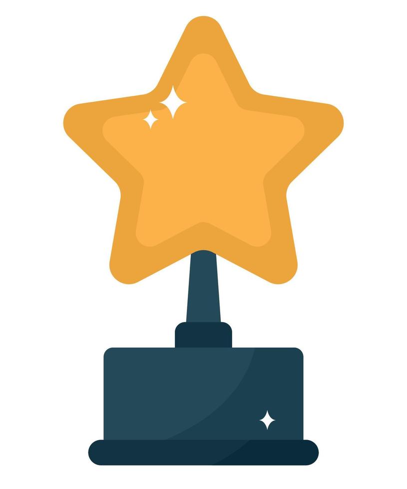 colored star trophy vector