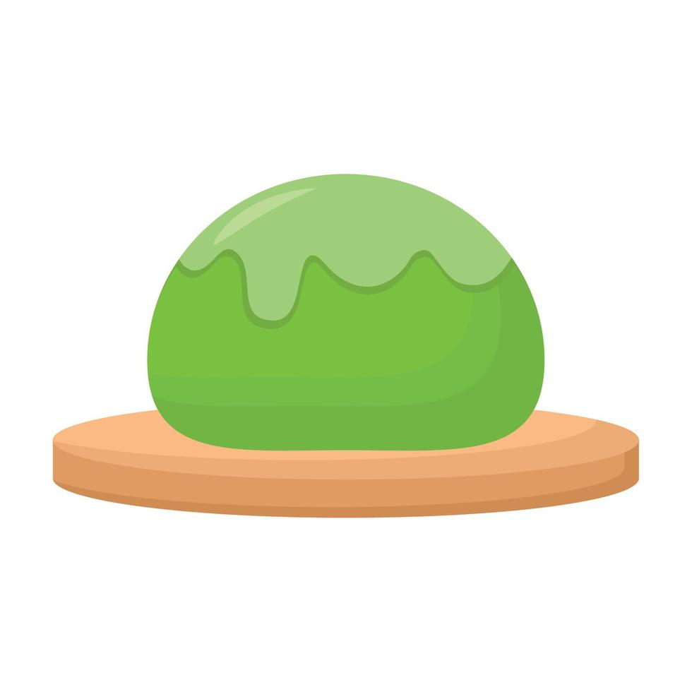 matcha donut design vector