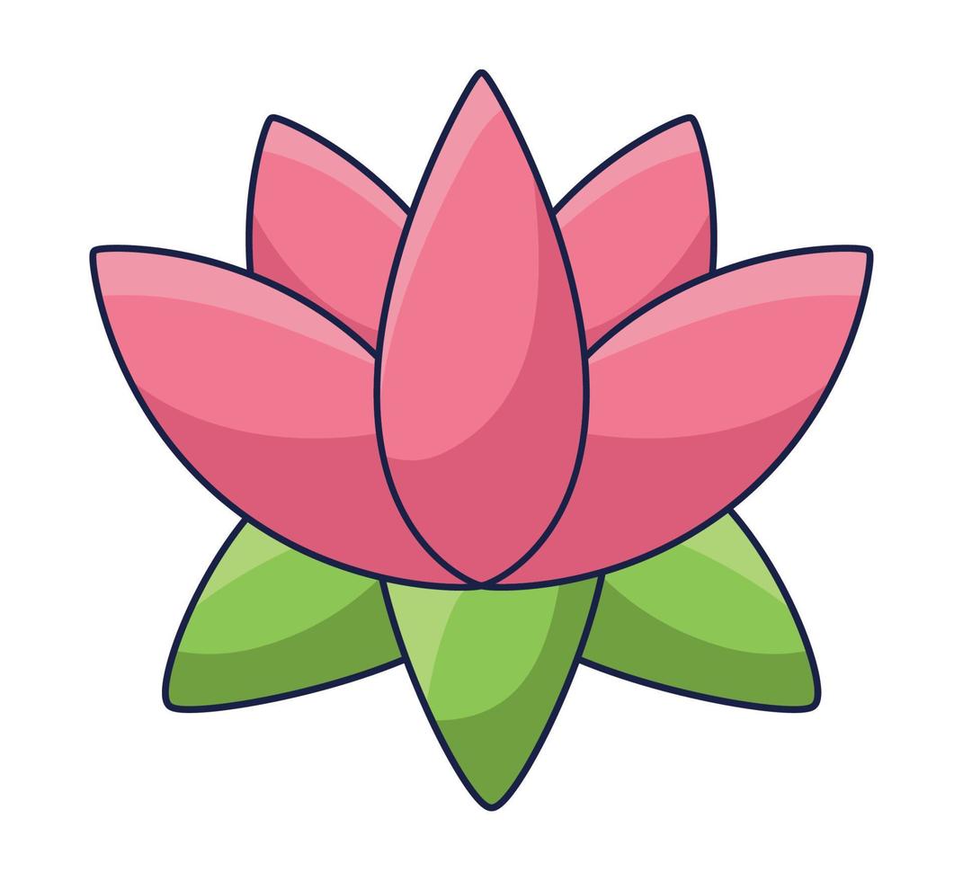 flor de loto rosa vector
