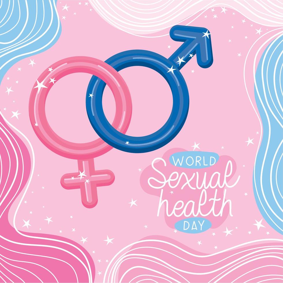 sexual salud día cartel vector