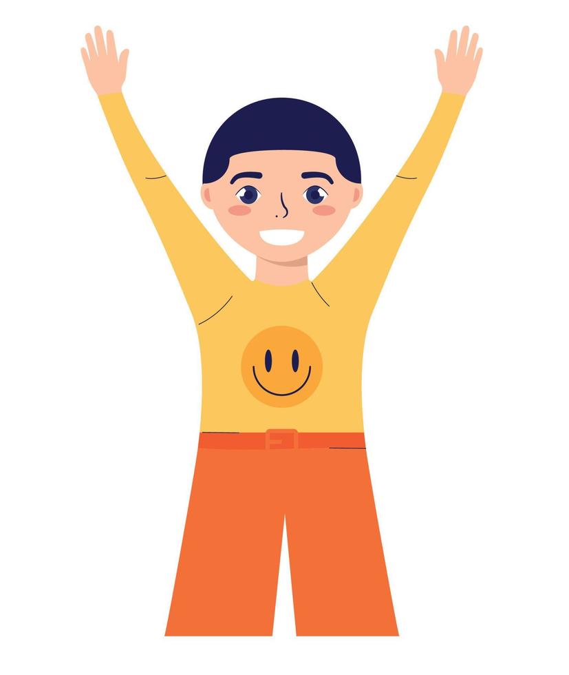 smiling boy design vector
