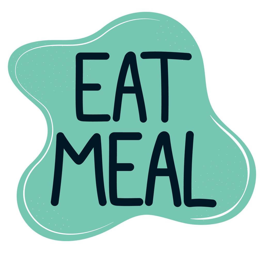 eat meal lettering vector