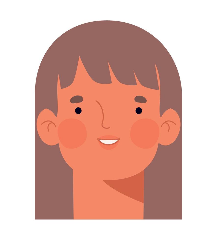 mujer cara diseño vector