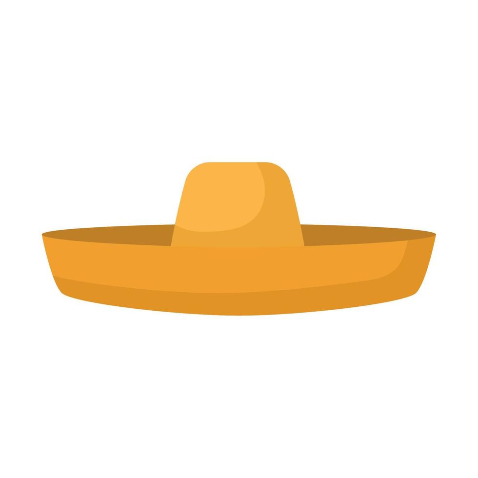 straw sombrero illustration vector