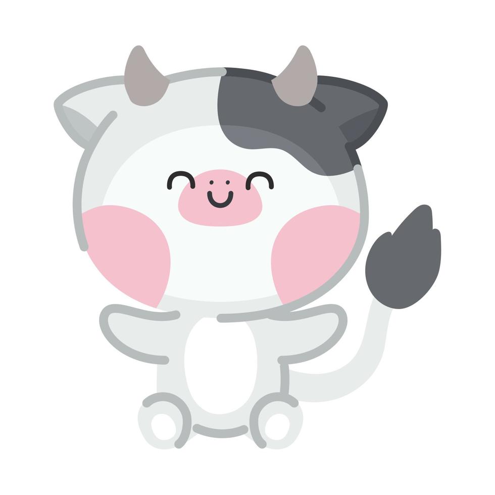 happy cow design vector