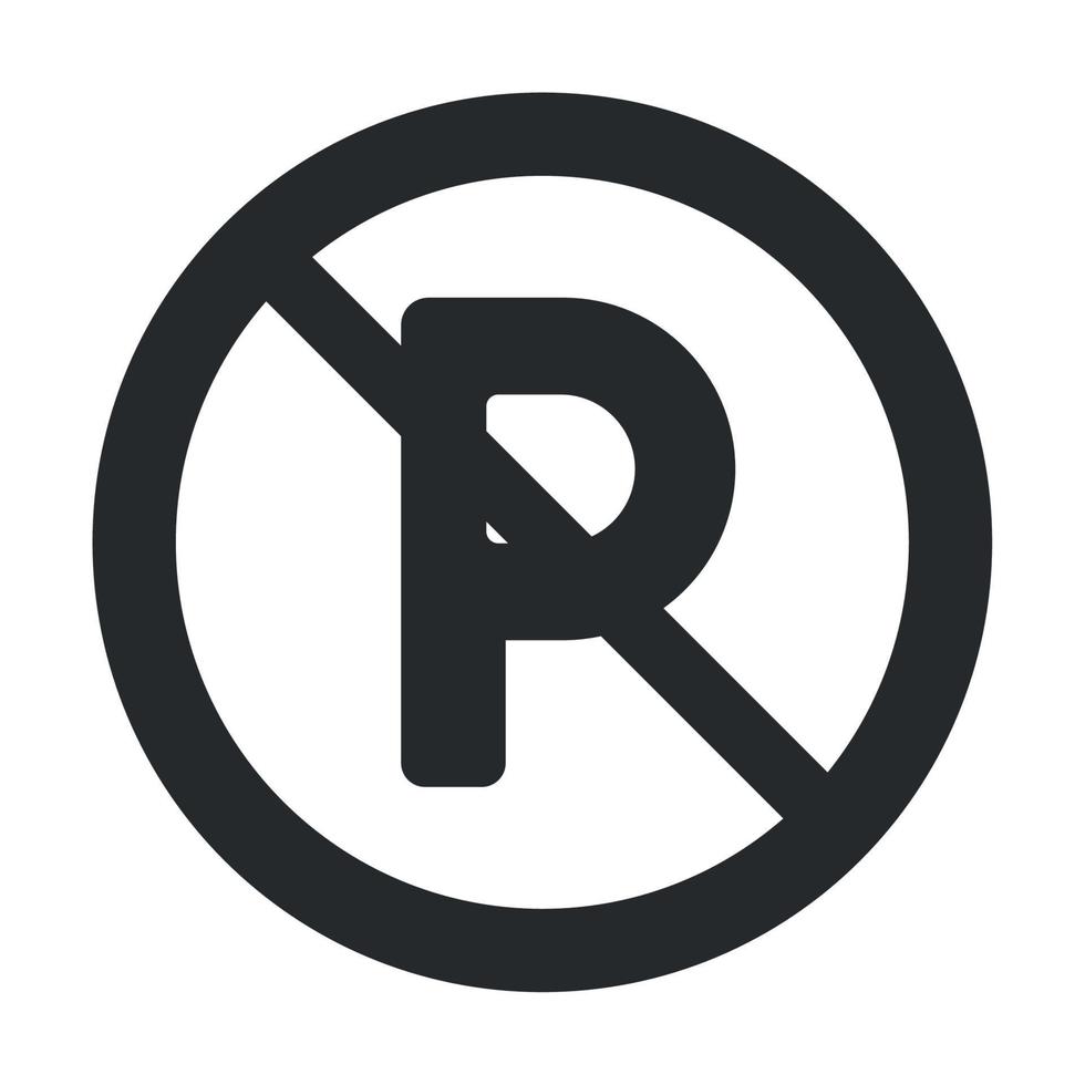 ban parking symbol vector