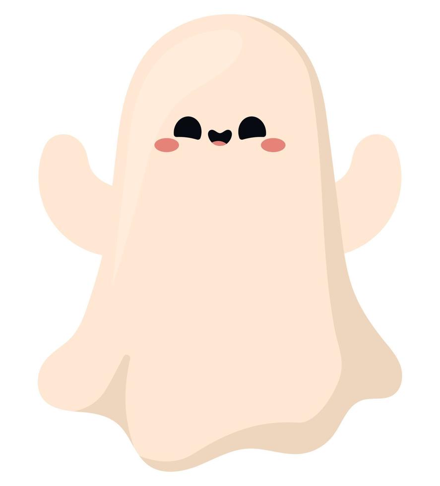 smiling ghost icon vector