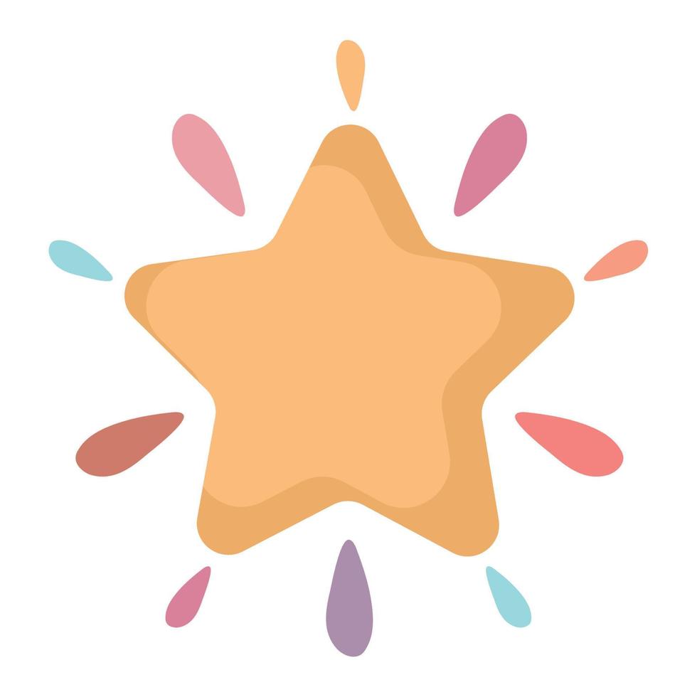 colored star design vector