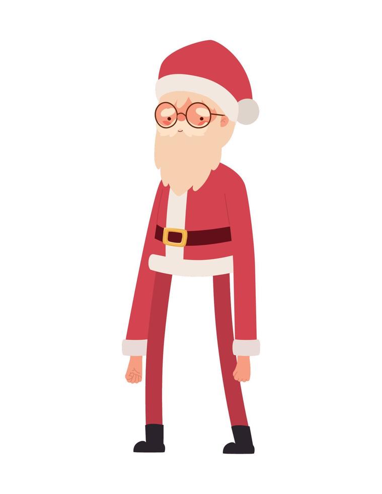 flaco Papa Noel claus diseño vector