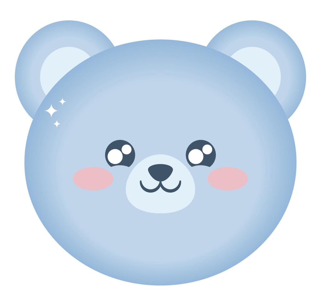 teddy bear face vector