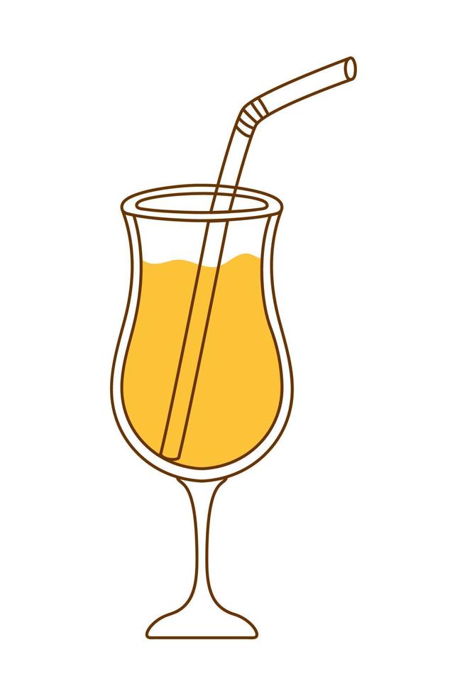 yellow cocktail design vector