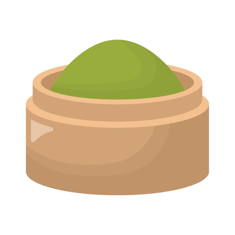 matcha tea powder vector