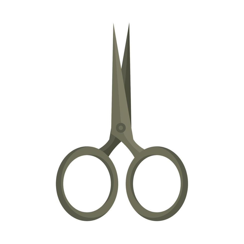 metallic scissor design vector