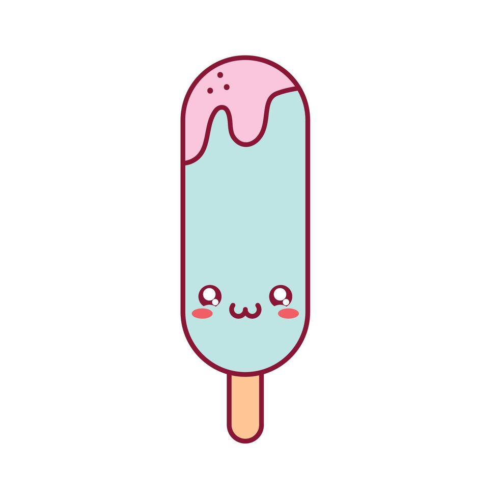 ice cream in stick vector