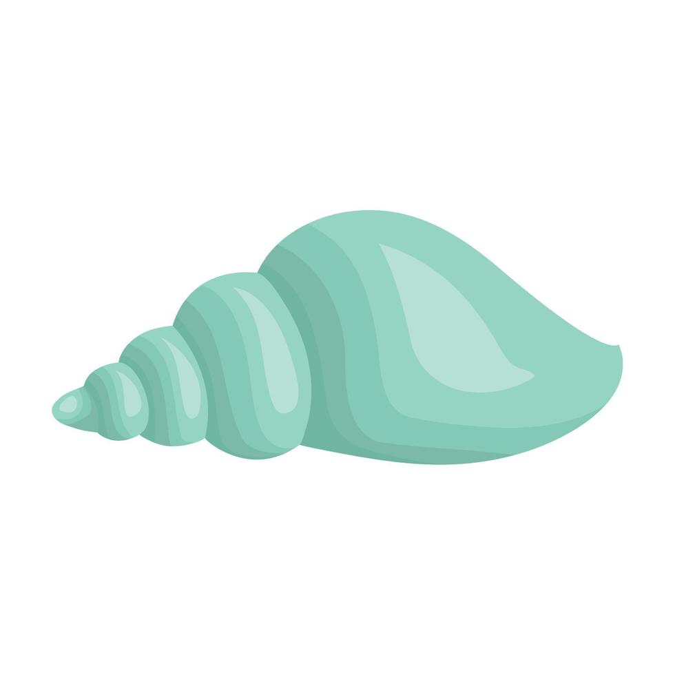 blue seashell design vector