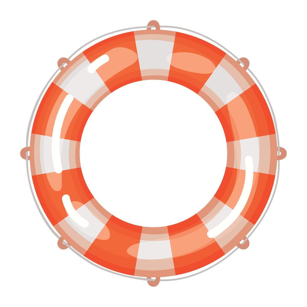 cute orange lifesaver vector