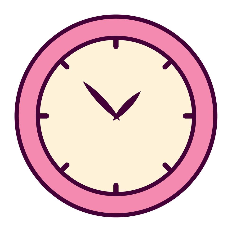 pink hanging clock vector