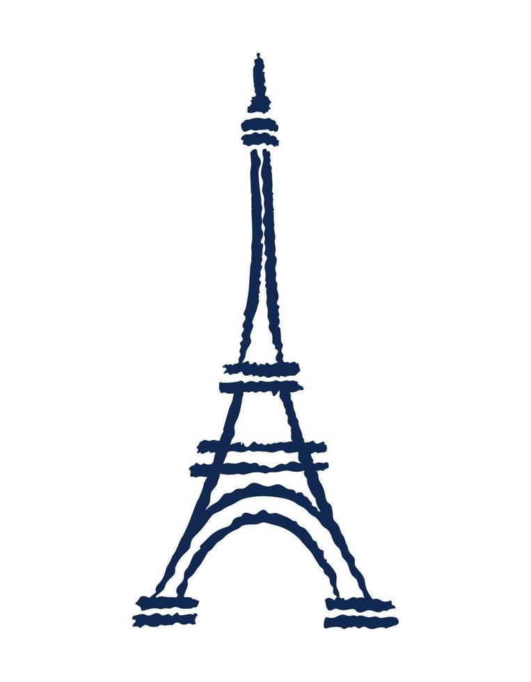 silueta de la torre eiffel vector