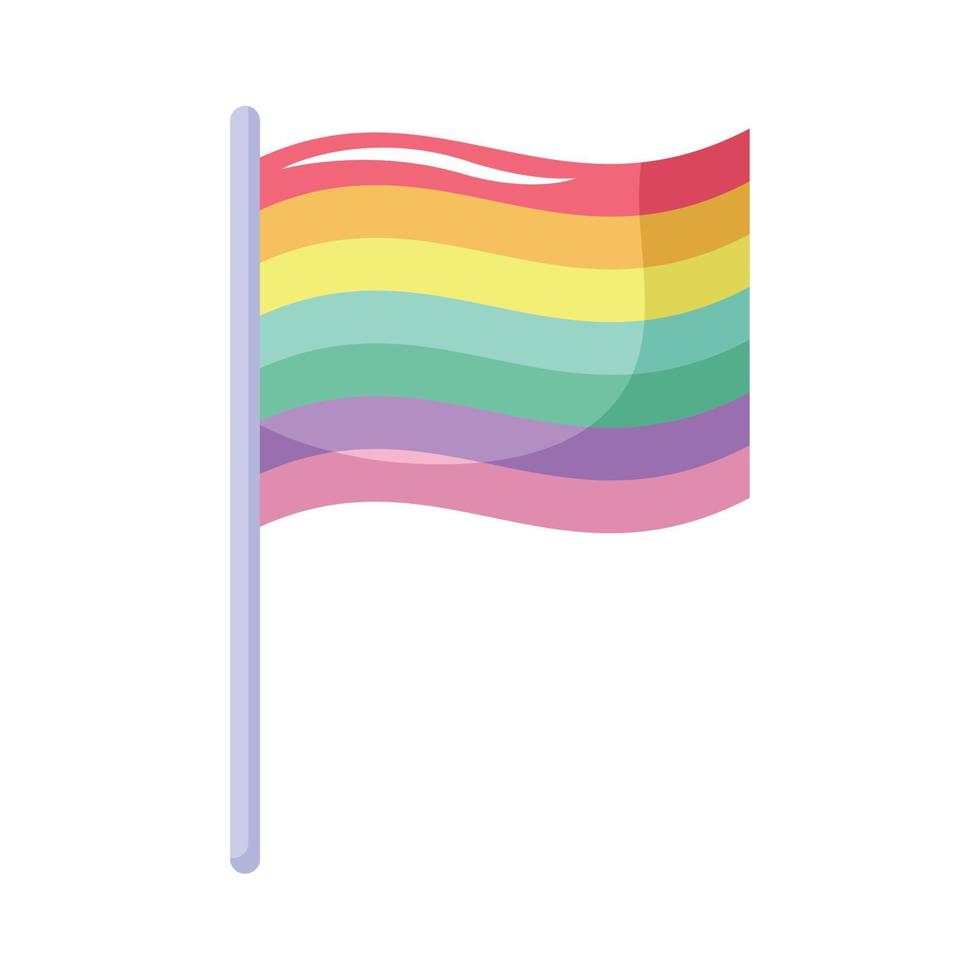 lgbtq pride flag vector